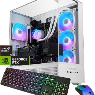 iBUYPOWER Element Gaming PC Desktop Computer AMD Ryzen 9 7900X CPU, NVIDIA GeForce RTX 5070 12GB GPU, 32GB DDR5 RAM, 1TB NVMe SSD, Windows 11 Home, Gamer Keyboard and Mouse - EWA9N5702