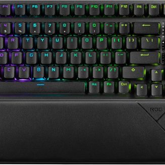 ASUS ROG Strix Scope II 96 Wireless Mechanical Gaming Keyboard – 96% Full-Size, Tri-Mode Connectivity, Hot Swappable Pre-lubed ROG NX Snow Linear Switches, PBT Keycaps, RGB, PC/Mac Support-Black