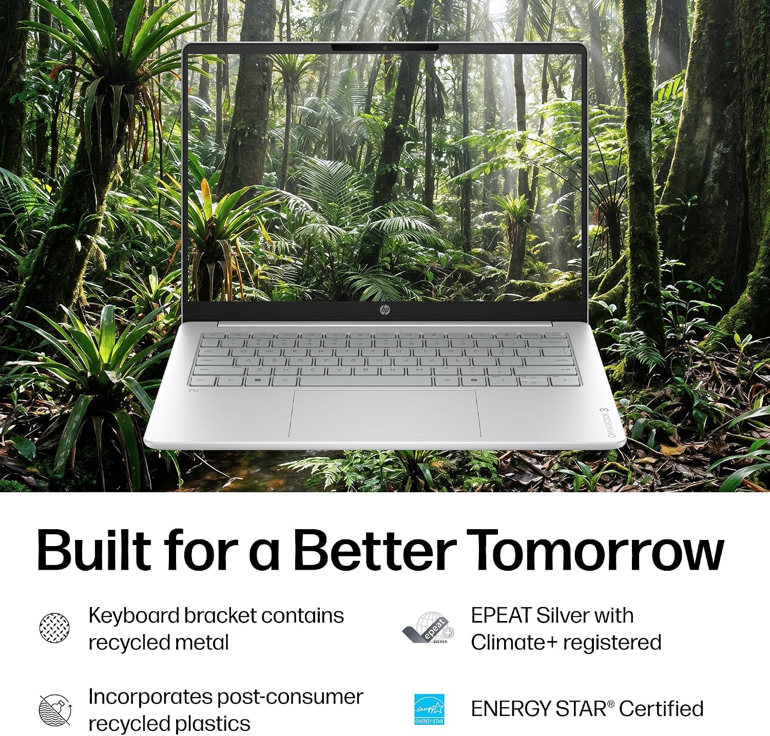 HP OmniBook 3 14 inch Next Gen AI PC, 2K Display, Snapdragon X X1-26-100, 16 GB RAM, 512 GB SSD, Qualcomm Adreno GPU, Windows 11 Home, Glacier Silver, 14-hz0099nr - Image 12
