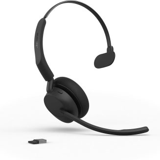 Jabra Evolve3 45 Single-Ear Wireless Bluetooth Headset with Mic, USB-A, UC