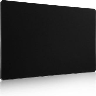 Glass Gaming Mouse Pad, 3mm Ultra-Thin Hard Gaming Mousepad ，Ultra-Smooth Micro-Etched Surface for Fast & Precise Tracking, Non-Slip Base, 15.7″ x11.8″, Black