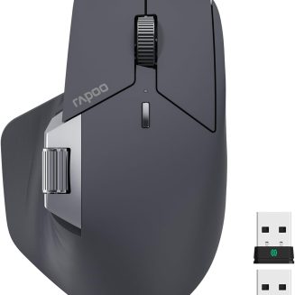 Rapoo MT760 PRO Wireless Mouse, NearLink + Bluetooth 5.0 Multi-Device, 12K DPI, 2K Polling, Ergo for Work & Gaming, 11 Programmable Buttons, On-Board Memory, Quiet Clicks, USB-C, 120 Days Battery Life