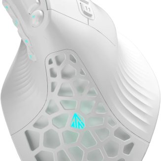 SOLAKAKA E9 Vertical MMO Gaming Mouse 10 Side Buttons,White