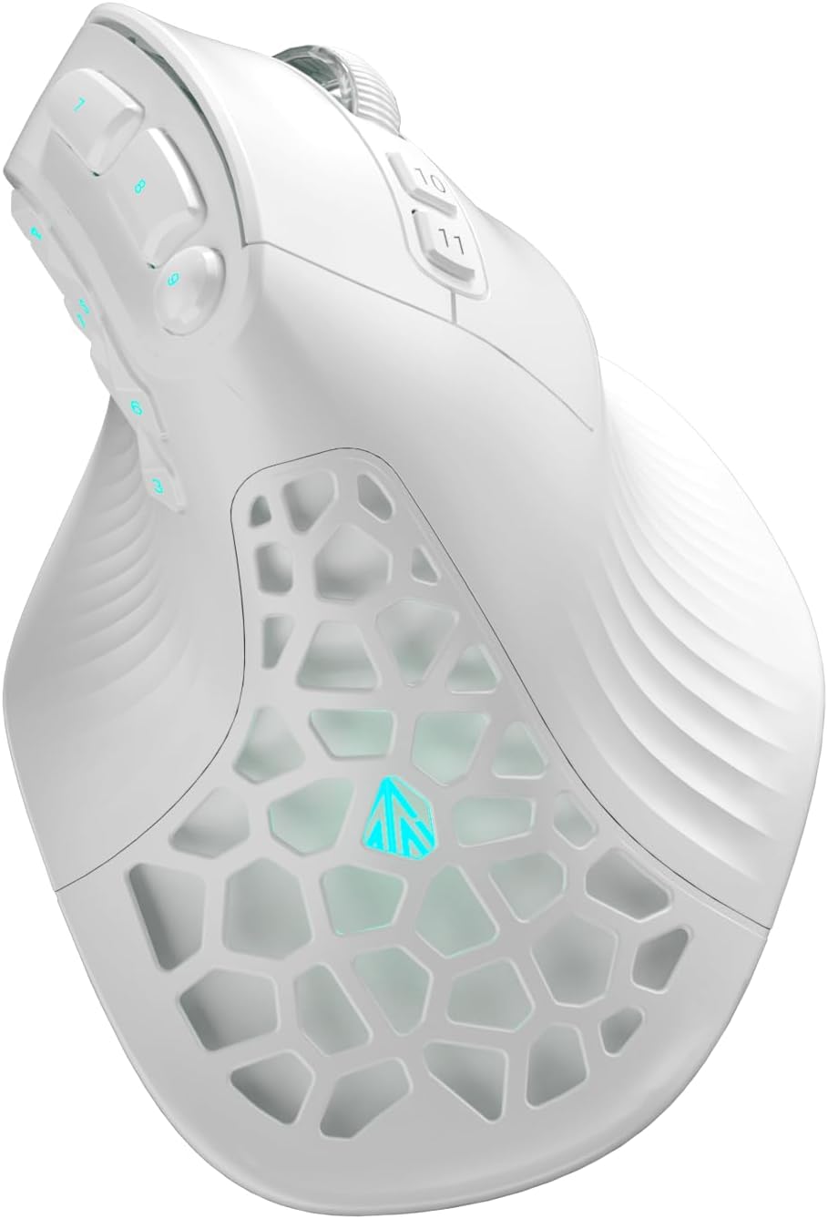 SOLAKAKA E9 Vertical MMO Gaming Mouse 10 Side Buttons,White SOLAKAKA E9 Vertical MMO Gaming Mouse 10 Side Buttons,White