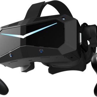 Pimax Crystal Super VR Headset, 3840×3840 per Eye, Ultrawide, 140° FOV, Eye- Tracking, Ultra-Sharp for Flight & Racing Simulators & Gaming, DP Connection with PC