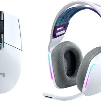 Logitech G305 Lightspeed Wireless Gaming Mouse + G733 Lightspeed Wireless Gaming Headset Bundle – White