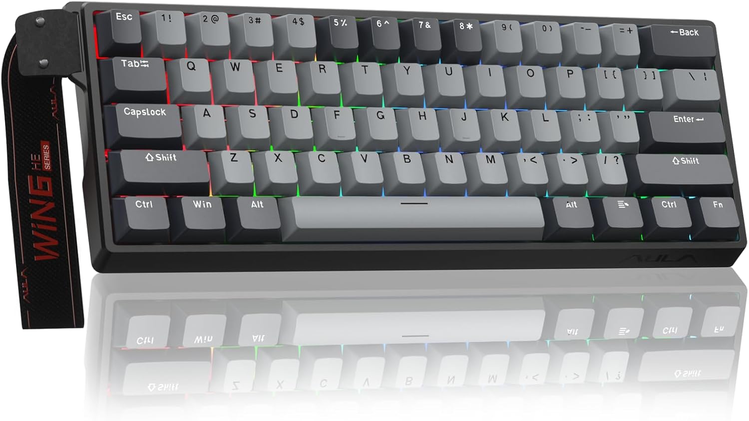 AULA WIN60 HE PRO 60% Mechanical Gaming Keyboard Wired, Magnetic Switch Hot Swappable, Adjustable Actuation Rapid Trigger Mode, 8000Hz Polling Rate, RGB Small Keyboard 60 Percent Compact Design for PC AULA WIN60 HE PRO 60% Mechanical Gaming Keyboard Wired, Magnetic Switch Hot Swappable, Adjustable Actuation Rapid Trigger Mode, 8000Hz Polling Rate, RGB Small Keyboard 60 Percent Compact Design for PC