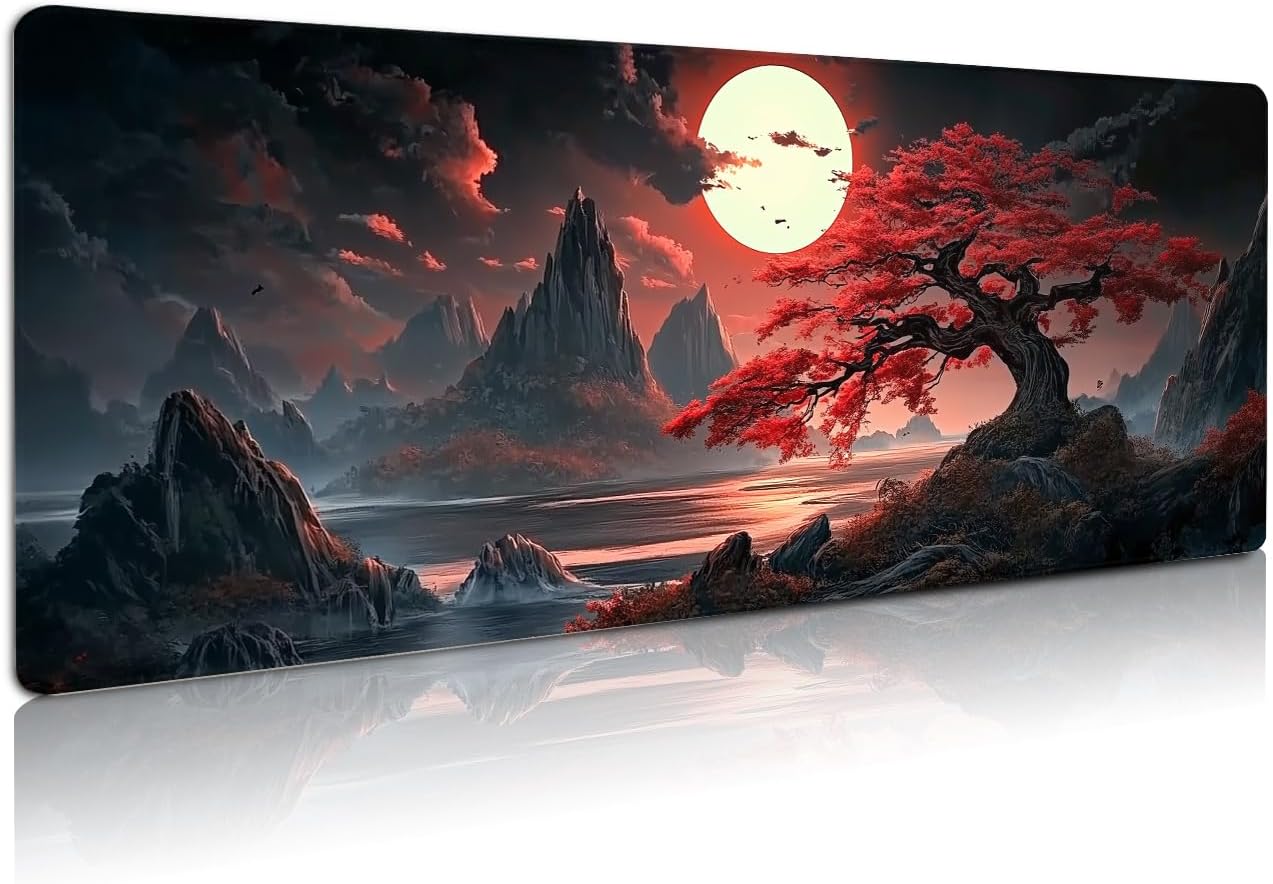 Extended Gaming Mouse Pad, Large Mouse Mat 3 mm Nature Rubber Base Mousepad with Stitched Edges, Non-Slip Desk Mat for Office Home Great Gift 31.5×11.8 Inch (Dark Canyon 2) Extended Gaming Mouse Pad, Large Mouse Mat 3 mm Nature Rubber Base Mousepad with Stitched Edges, Non-Slip Desk Mat for Office Home Great Gift 31.5×11.8 Inch (Dark Canyon 2)