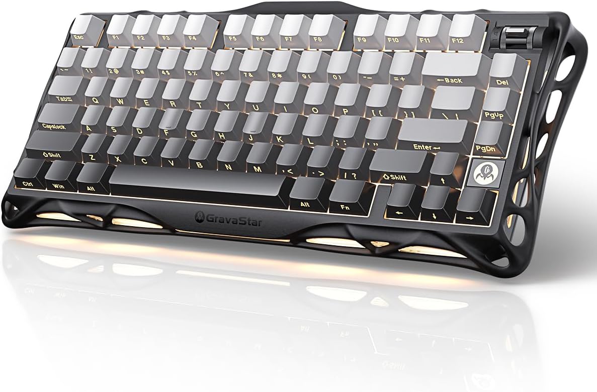GravaStar Mercury K1 75% Wireless Mechanical Gaming Keyboard RGB Backlit