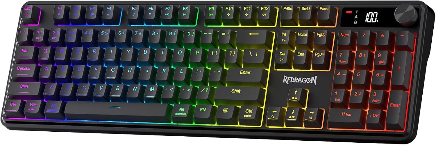 Redragon K526 PRO Wireless RGB Membrane Gaming Keyboard Black Redragon K526 PRO Wireless RGB Membrane Gaming Keyboard Black
