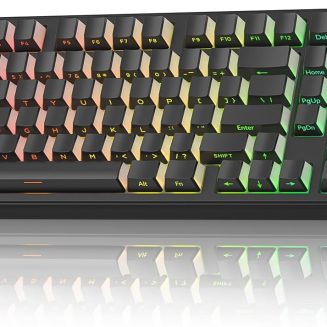 AULA F99 Pro Wireless Mechanical Keyboard-Silent Version,BT5.0/2.4GHz/USB-C Hot Swappable Custom Keyboard,Gasket Structure,Pre-lubed Linear Switches RGB Backlit Computer Gaming Keyboards,Black