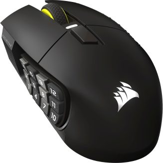 Corsair Scimitar Elite Wireless SE MMO MOBA PC Gaming Mouse – Black