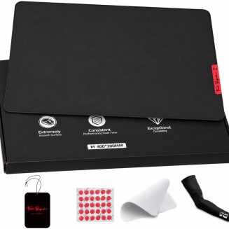 Flash Beyond Glass Gaming Mouse Pad, 400 x 300 mm, Black