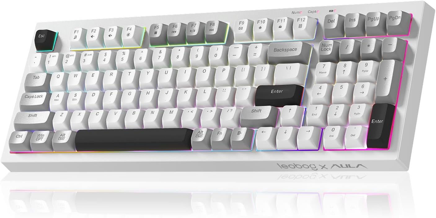 LEOBOG x Aula Wireless Keyboard 98 Keys Membrane Computer Keyboards LEOBOG x Aula Wireless Keyboard 98 Keys Membrane Computer Keyboards