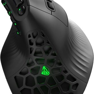 SOLAKAKA E9 Ergonomic Vertical MMO Mouse with 10 Side Buttons,Black