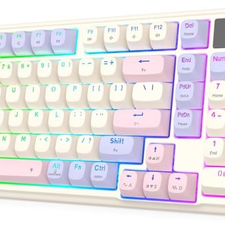 Redragon K768 PRO Wireless 98-Key Gasket Gaming Keyboard, TFT Screen & Knob