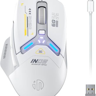 INPHIC IN9 Silent Wireless Gaming Mouse Tri-Mode 10k DPI Fully Programmable