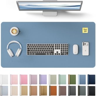 YSAGi Desk Protector&Blotter, Non-Slip Waterproof Leather Mouse Pad