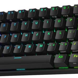 Redragon K530 Pro Draconic 60% Wireless RGB Mechanical Keyboard, BT/2.4Ghz/Wired 3-Mode 61 Keys Compact Gaming Keyboard w/Hot-Swap Socket, Free-Mod Plate Mounted PCB & Tactile Brown Switch