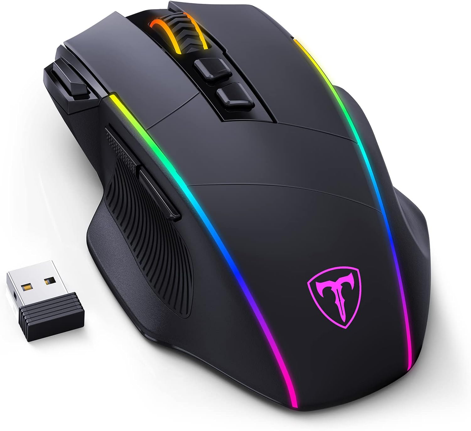 RisoPhy Wireless Gaming Mouse, 3-Mode 2.4G/USB-C/Bluetooth with RGB Backlit RisoPhy Wireless Gaming Mouse, 3-Mode 2.4G/USB-C/Bluetooth with RGB Backlit