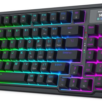 Redragon K719 PRO Wireless 95-Key Gasket Gaming Keyboard, TFT Screen & Knob