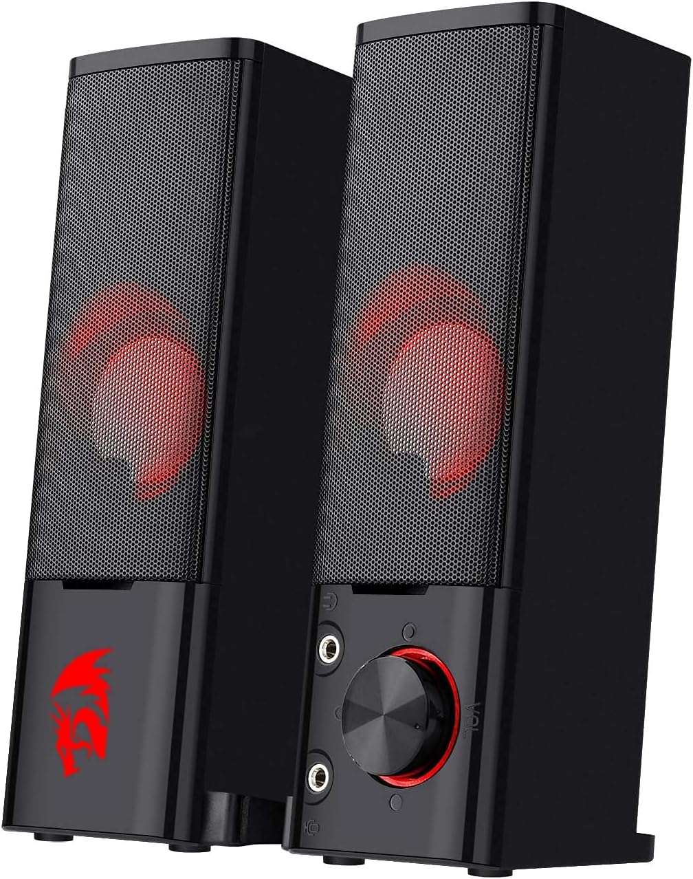 Redragon GS550 PC Gaming Speakers 2.0 Channel Stereo Enhanced Sound, Black