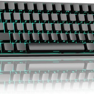 Aula MINI60 HE PRO Wireless Gaming Keyboard 60%,Hall Effect Rapid Trigger Magnetic Keyboard,8000Hz Polling,Tri-Mode(BT5.0/2.4GHz/USB-C),RGB Hot Swappable Compact Mechanical Keyboard for Gamer(Black)