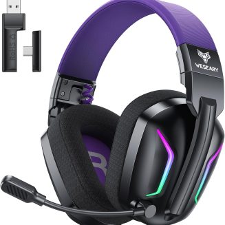 WESEARY Wireless Gaming Headset for PS5, PS4, PC, Switch & Mac| 2.4GHz USB
