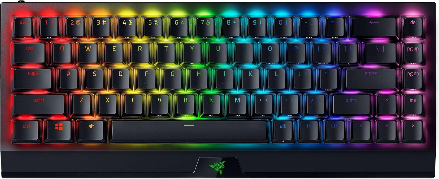 Razer BlackWidow V3 Mini Wireless Mechanical Gaming Keyboard, Green Switch