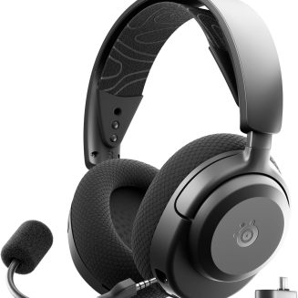 SteelSeries Arctis Nova 3P Wireless Multi-Platform Gaming Headset — Mobile App Control — 40 HR Battery — Neodymium Magnetic Drivers — 2.4GHz/Bluetooth — PS5, PS4, PC, Switch, Mobile — Black