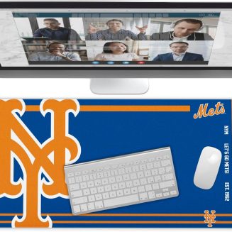 SOAR MLB Official Established Primary Logo Wordmark Home Office Desk Pad Mouse Pad Mat 35″ x 16″ (New York Mets, New York Mets)