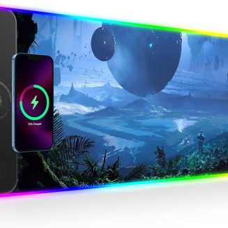 TARKARI Mouse Pad Desk Mat with 15W Wireless Charging for Phone (Planetary)