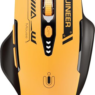 Uineer Wireless Mouse, Bluetooth 5.0/2.4G /Wired, 12,800 DPI, Programmable