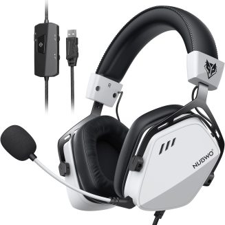NUBWO HG03 Wired Gaming Headset for PC, FPS-Tuned, Noise-Canceling Mic