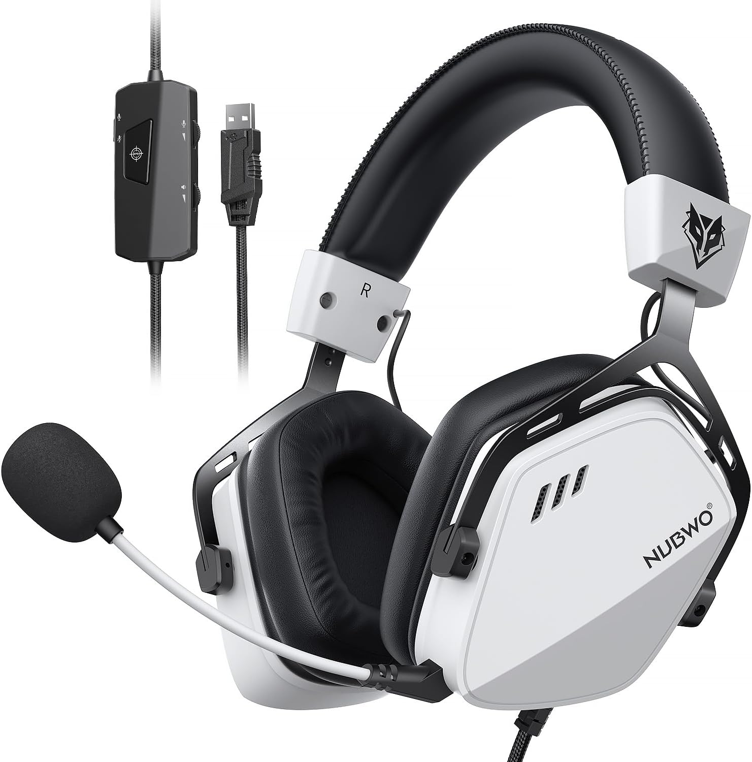 NUBWO HG03 Wired Gaming Headset for PC, FPS-Tuned, Noise-Canceling Mic NUBWO HG03 Wired Gaming Headset for PC, FPS-Tuned, Noise-Canceling Mic