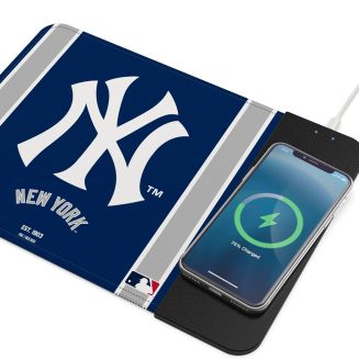 SOAR MLB Official Established Primary Logo Wordmark Home Office Wireless Charging Mouse Pad Mat 11.8″ x 8.6″ (New York Yankees)