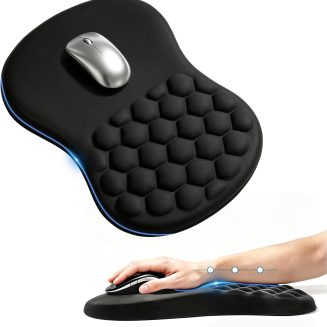 Ergonomic Mouse Pad with Wrist Rest, Slope Massage Design for Pain Relief