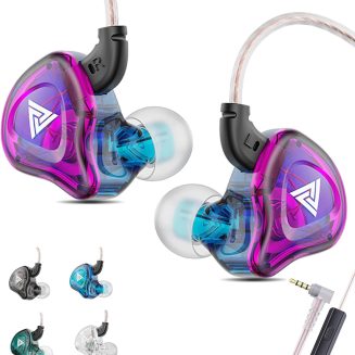 Wired Gaming Earbuds IEM Earphones with Mic, QKZ-AK8 in-Ear Monitors,HiFi in Ear Headphones with New 10mm Dynamic Driver for Gaming, Music, Video & Calls