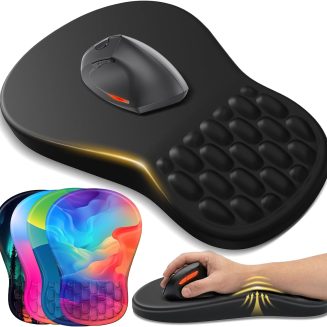 YIWEI Ergonomic Mouse Pad with Wrist Rest for Carpal Tunnel Pain Relief
