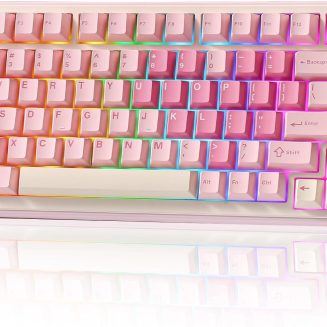 YUNZII B75 PRO 75% Wireless Mechanical Keyboard (Pink, Cocoa Cream V2)
