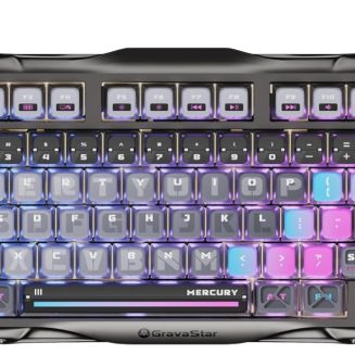 GravaStar Mercury K1 Pro 75% Wireless Mechanical Gaming Keyboard, Hot-Swap