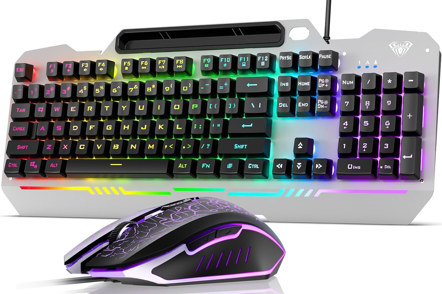 AULA Gaming Keyboard and Mouse,Wired 104-Key Mouse and Keyboard Combo Metal