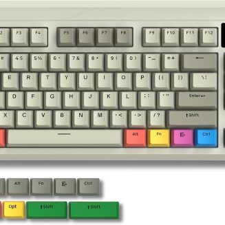 Womier Retro 75% Gaming Keyboard with OLED Display&Knob, M87 Pro Bluetooth 5.1/2.4GHz /USB-C Wireless Mechanical Keyboard with Hot-Swappable Custom Switch, Compact Gamer RGB Keyboard-Grey