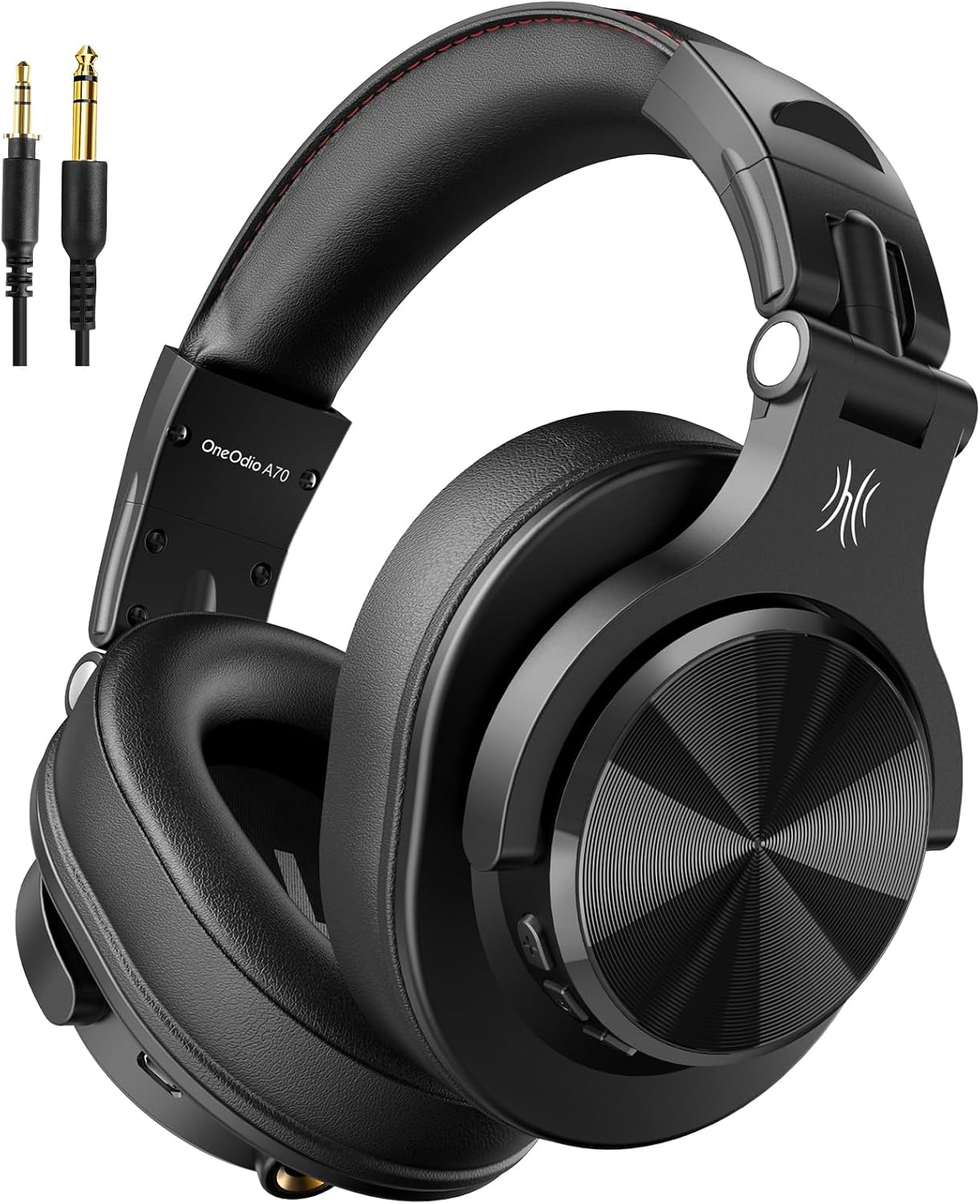 OneOdio A70 Bluetooth Over-Ear Headphones, Hi-Res Wired DJ Studio – Black