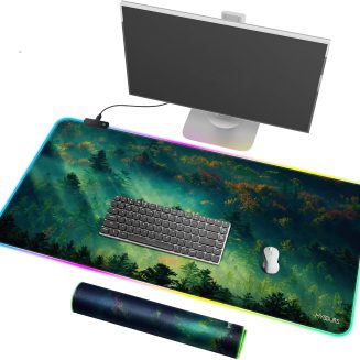 Mydours 40″ x 20″ RGB Gaming XXL Large Mouse Pad (Forest)
