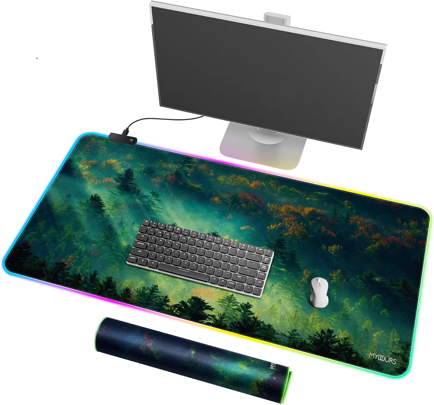 Mydours 40″ x 20″ RGB Gaming XXL Large Mouse Pad (Forest) Mydours 40″ x 20″ RGB Gaming XXL Large Mouse Pad (Forest)