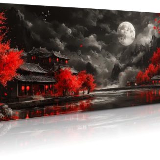 Extended Gaming Mouse Pad, Large Mouse Mat 3 mm Nature Rubber Base Mousepad with Stitched Edges, Non-Slip Desk Mat for Office Home Great Gift 31.5×11.8 Inch (Dark Canyon 4)