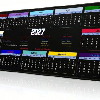 Large Gaming Mouse Pad for Desk 2027 Calendar Pad with Holidays