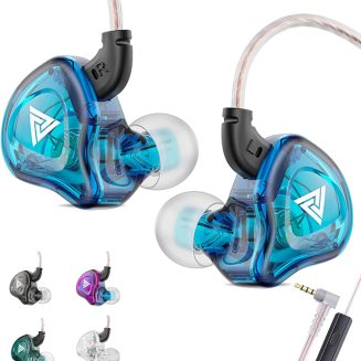 Wired Gaming Earbuds IEM Earphones with Mic, QKZ-AK8 in-Ear Monitors,HiFi in Ear Headphones with New 10mm Dynamic Driver for Gaming, Music, Video & Calls