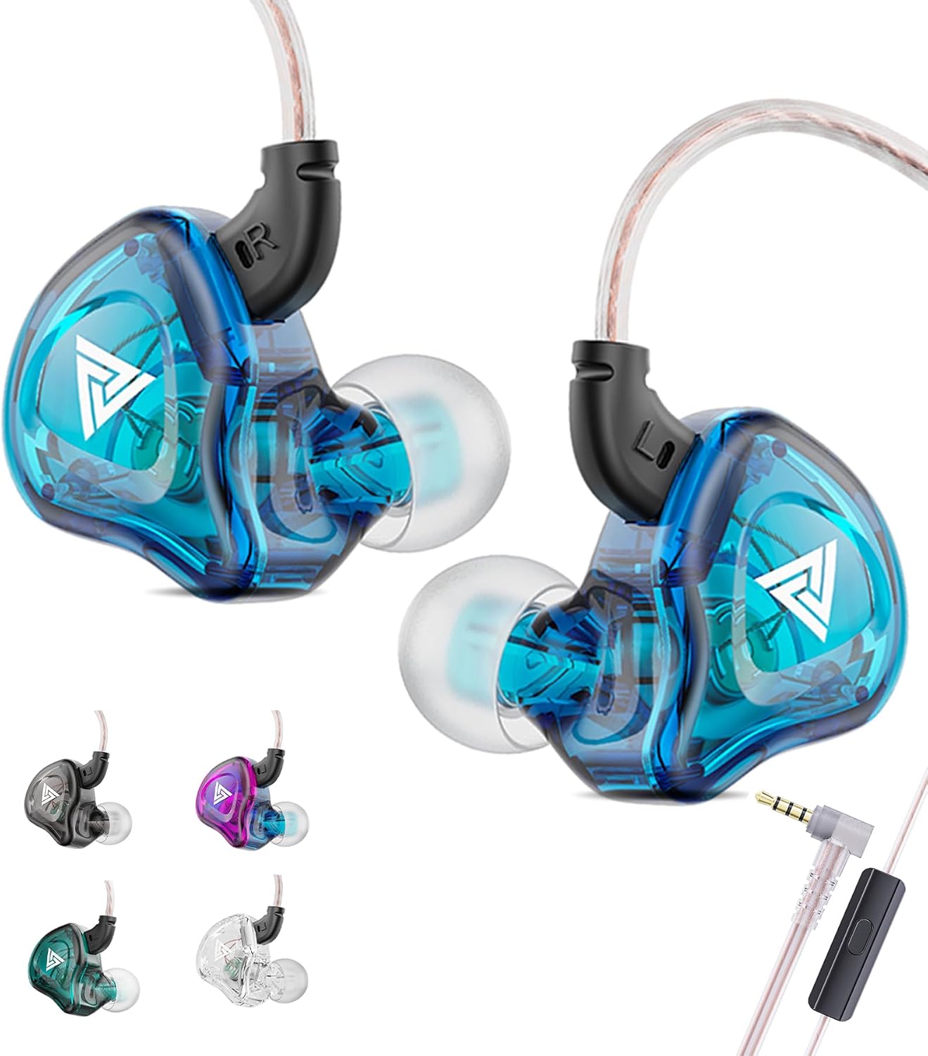 Wired Gaming Earbuds IEM Earphones with Mic, QKZ-AK8 in-Ear Monitors,HiFi in Ear Headphones with New 10mm Dynamic Driver for Gaming, Music, Video & Calls